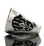 Silverring Med Mönster