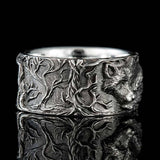 Silverring Med Vargpar