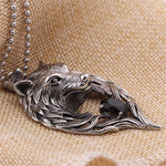 Wolf Necklace Steel