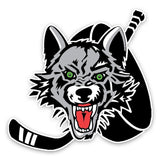 Wolf Hockey Sticker